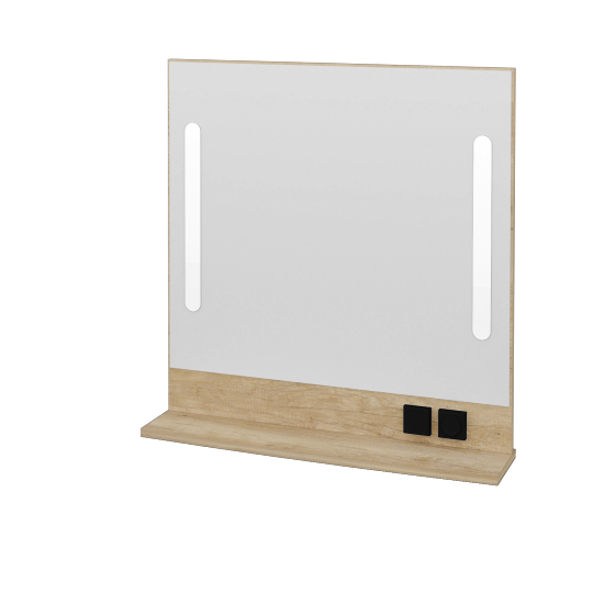 Spiegel GLOBE ZCOPE 100 (Spiegelablage aus LSPT)  - D15 Eiche Nebraska