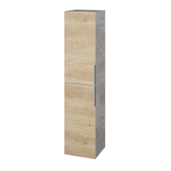 Hochschrank GLOBE SVD2 35  - D01 Beton - D15 Eiche Nebraska - Links
