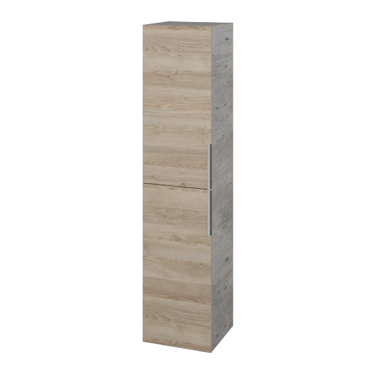 Hochschrank GLOBE SVD2 35  - D01 Beton - D17 Eiche Colorado - Links