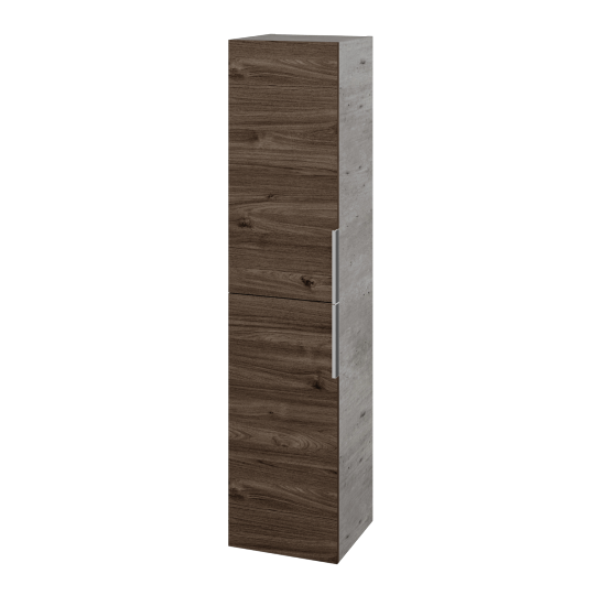 Hochschrank GLOBE SVD2 35  - D01 Beton - D25 Teak - Links