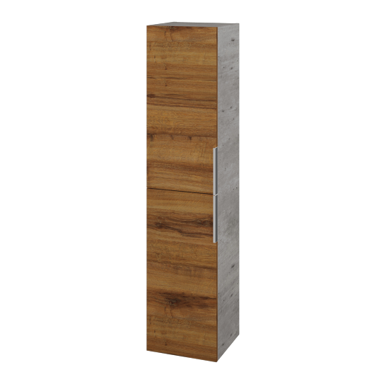 Hochschrank GLOBE SVD2 35  - D01 Beton - D27 Cognac - Links