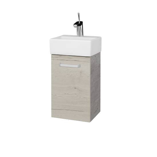 Waschtischunterschrank VERDE SZD 35  - D01 Beton - Griffes T01 - D28 Alberta - Links