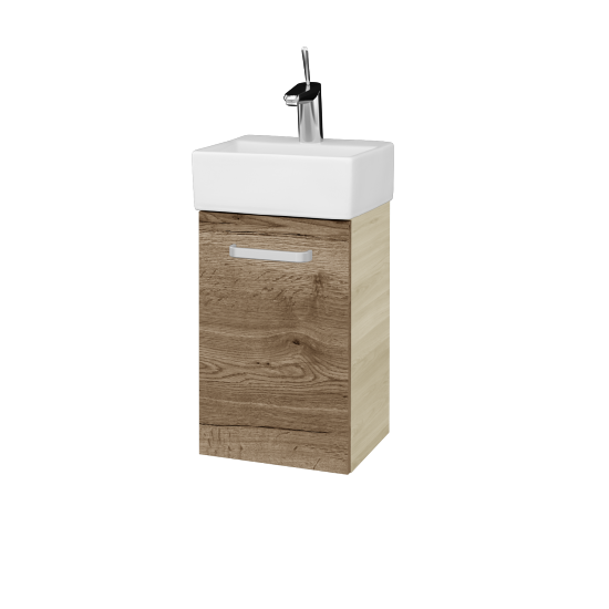 Waschtischunterschrank VERDE SZD 35  - D24 Ohio - Griff T01 - D21 Tobacco - Links