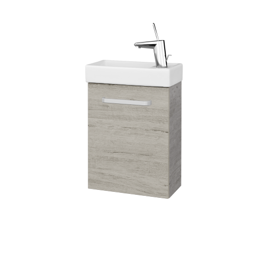 Waschtischunterschrank VERDE SZD 40  - D01 Beton - Griffes T01 - D05 Oregon - Links