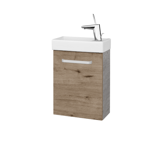 Waschtischunterschrank VERDE SZD 40  - D01 Beton - Griffes T01 - D23 Herkules - Links