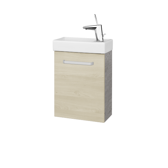 Waschtischunterschrank VERDE SZD 40  - D01 Beton - Griffes T01 - D24 Ohio - Links