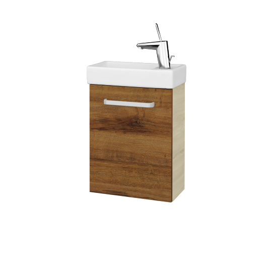 Waschtischunterschrank VERDE SZD 40  - D24 Ohio - Griff T01 - D27 Cognac - Links