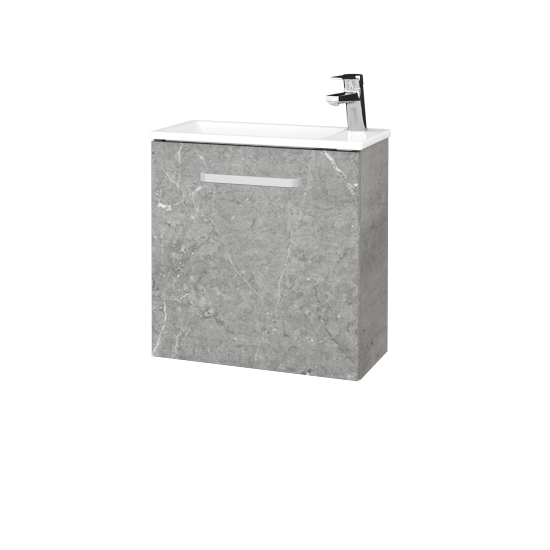 Waschtischunterschrank VERDE SZD 50  - D01 Beton - Griffes T01 - D20 Galaxy - Links