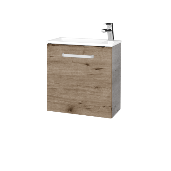 Waschtischunterschrank VERDE SZD 50  - D01 Beton - Griffes T01 - D23 Herkules - Links