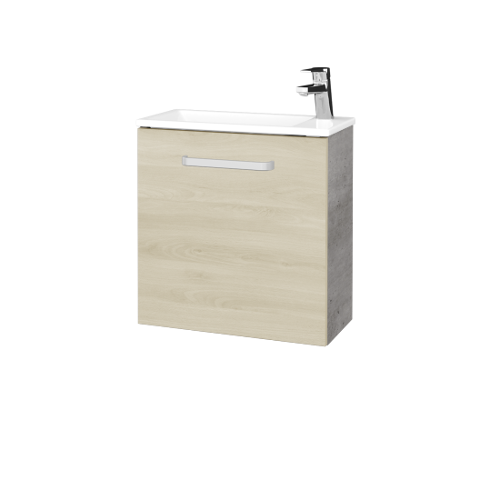 Waschtischunterschrank VERDE SZD 50  - D01 Beton - Griffes T01 - D24 Ohio - Links