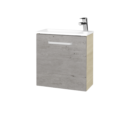 Waschtischunterschrank VERDE SZD 50  - D24 Ohio - Griff T01 - D01 Beton - Links