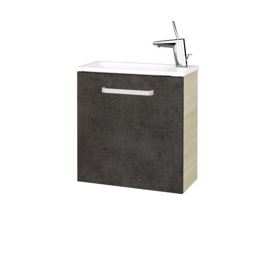 Waschtischunterschrank VERDE SZD 50  - D24 Ohio - Griff T01 - D16 Dark Beton - Links