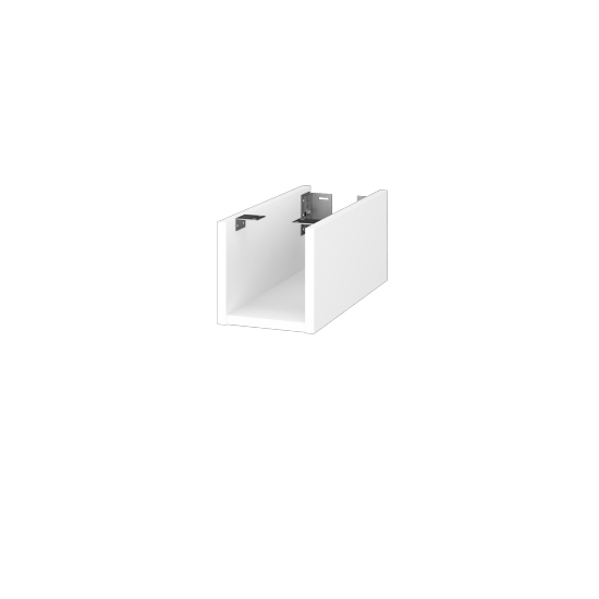 Unterschrank für Waschtischplatte mit offenes Fach DSD SYO 20  - N01 Weiß Hochglanz
