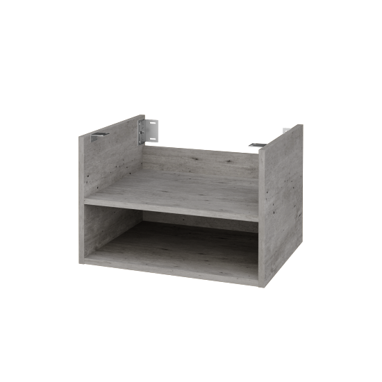 Unterschrank für Waschtischplatte mit offenes Fach DSD SYO2 60  - D01 Beton
