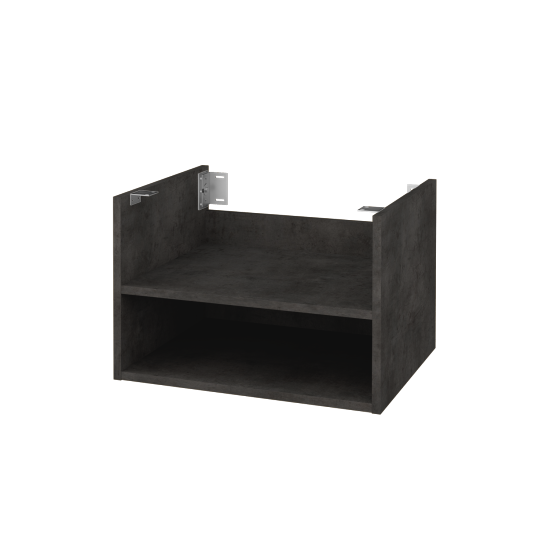 Unterschrank für Waschtischplatte mit offenes Fach DSD SYO2 60  - D16 Dark Beton