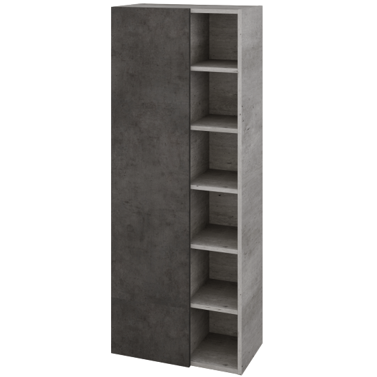 Hochschrank UNI SVDO6 60  - D01 Beton - D16 Dark Beton - Links