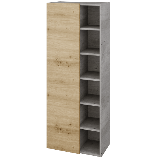 Hochschrank UNI SVDO6 60  - D01 Beton - D22 Caramel - Links