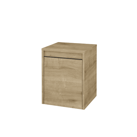 Waschtischunterschrank LIORA SZD 40  - D09 Eiche Arlington - Griffes T33 - Schwarz matt - D09 Arlington - Links
