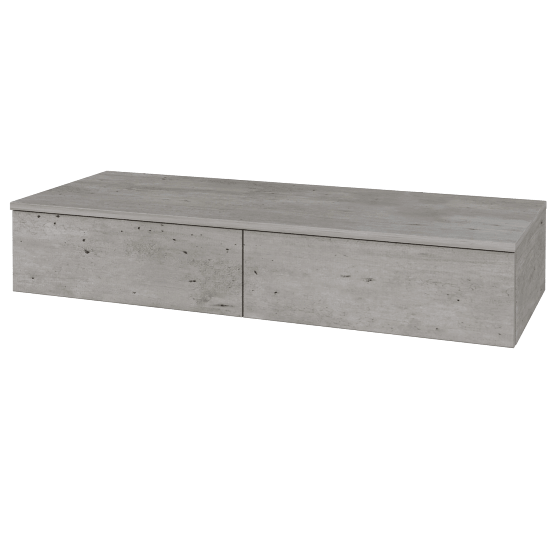 Waschtischunterschrank JOCKAM SZZ2 120  - D01 Beton - D01 Beton - Links