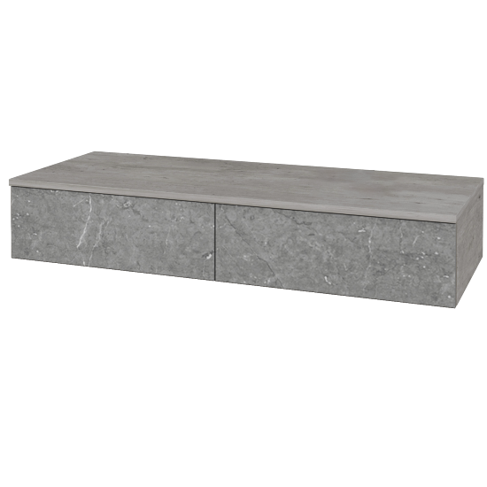 Waschtischunterschrank JOCKAM SZZ2 120 (ohne Waschtisch)  - D01 Beton - D20 Galaxy - Links - Nein