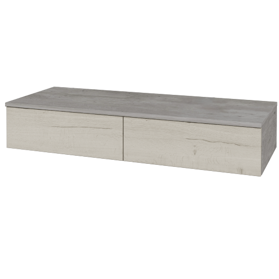 Waschtischunterschrank JOCKAM SZZ2 120 (ohne Waschtisch)  - D01 Beton - D28 Alberta - Links - Nein