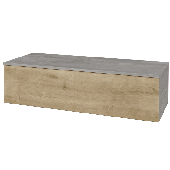 Waschtischunterschrank JOCKAM SZZ12 120 (ohne Waschtisch)  - D01 Beton - D09 Arlington - Links - Nein