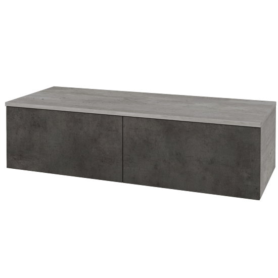 Waschtischunterschrank JOCKAM SZZ12 120 (ohne Waschtisch)  - D01 Beton - D16 Dark Beton - Links - Nein