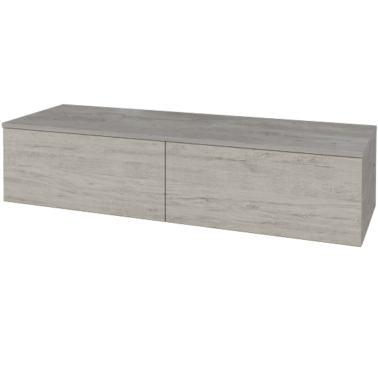 Waschtischunterschrank JOCKAM SZZ12 140 (ohne Waschtisch)  - D01 Beton - D05 Oregon - Nein
