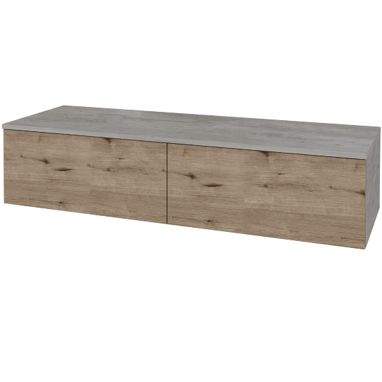 Waschtischunterschrank JOCKAM SZZ12 140 (ohne Waschtisch)  - D01 Beton - D23 Herkules - Nein
