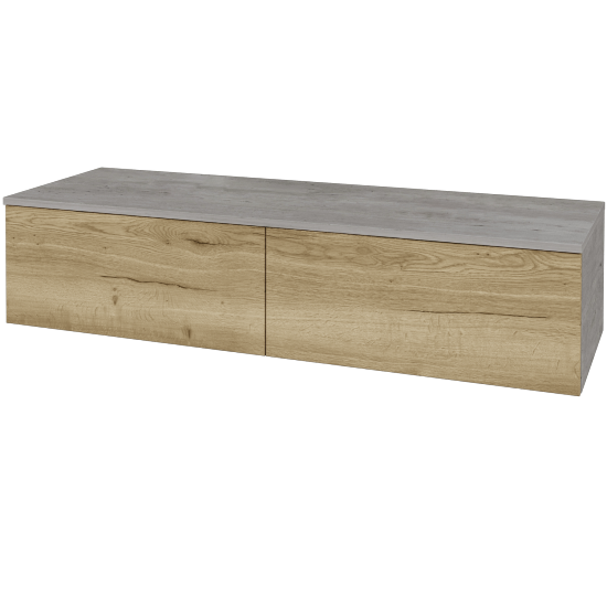 Waschtischunterschrank JOCKAM SZZ12 140 (ohne Waschtisch)  - D01 Beton - D26 Ontario - Nein
