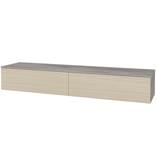 Waschtischunterschrank JOCKAM SZZ12 200 (ohne Waschtisch)  - D01 Beton - D04 Eiche - Nein