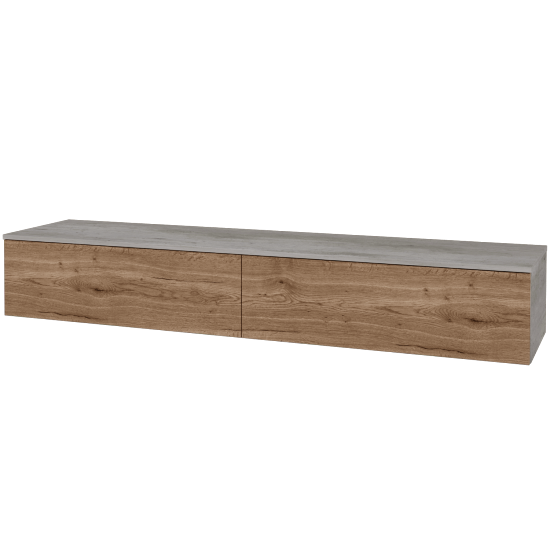 Waschtischunterschrank JOCKAM SZZ12 200 (ohne Waschtisch)  - D01 Beton - D21 Tobacco - Nein