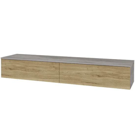 Waschtischunterschrank JOCKAM SZZ12 200 (ohne Waschtisch)  - D01 Beton - D26 Ontario - Nein