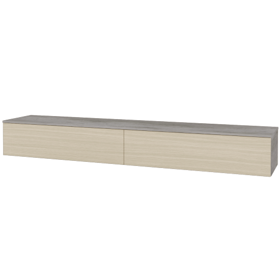 Waschtischunterschrank JOCKAM SZZ12 240 (ohne Waschtisch)  - D01 Beton - D04 Eiche - Nein