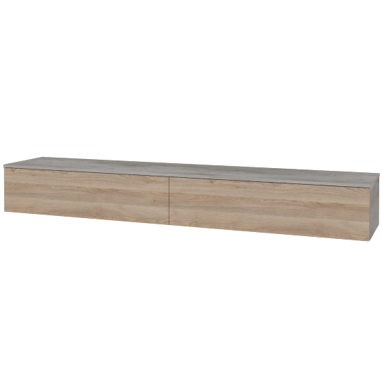 Waschtischunterschrank JOCKAM SZZ12 240 (ohne Waschtisch)  - D01 Beton - D17 Eiche Colorado - Nein