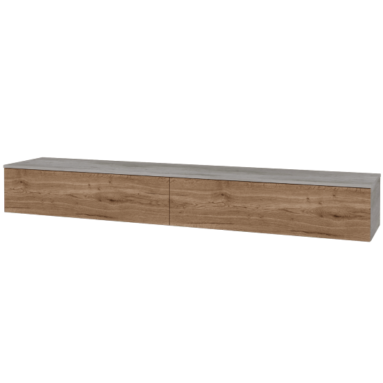 Waschtischunterschrank JOCKAM SZZ12 240 (ohne Waschtisch)  - D01 Beton - D21 Tobacco - Nein