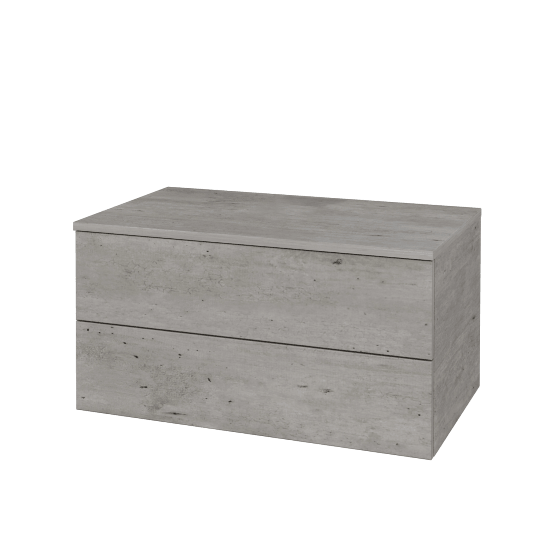 Waschtischunterschrank JOCKAM SZZ2 80 (ohne Waschtisch)  - D01 Beton - D01 Beton - Nein