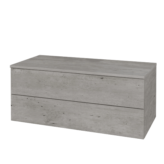 Waschtischunterschrank JOCKAM SZZ2 100 (ohne Waschtisch)  - D01 Beton - D01 Beton - Nein