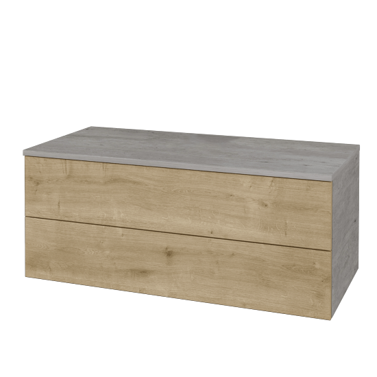 Waschtischunterschrank JOCKAM SZZ2 100 (ohne Waschtisch)  - D01 Beton - D09 Arlington - Nein