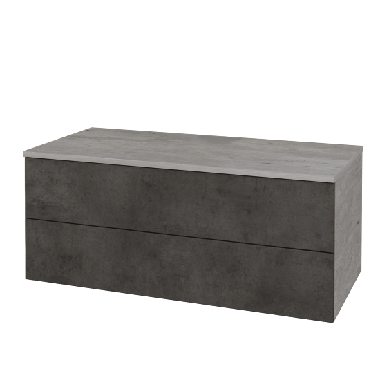 Waschtischunterschrank JOCKAM SZZ2 100 (ohne Waschtisch)  - D01 Beton - D16 Dark Beton - Nein