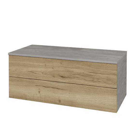 Waschtischunterschrank JOCKAM SZZ2 100 (ohne Waschtisch)  - D01 Beton - D26 Ontario - Nein