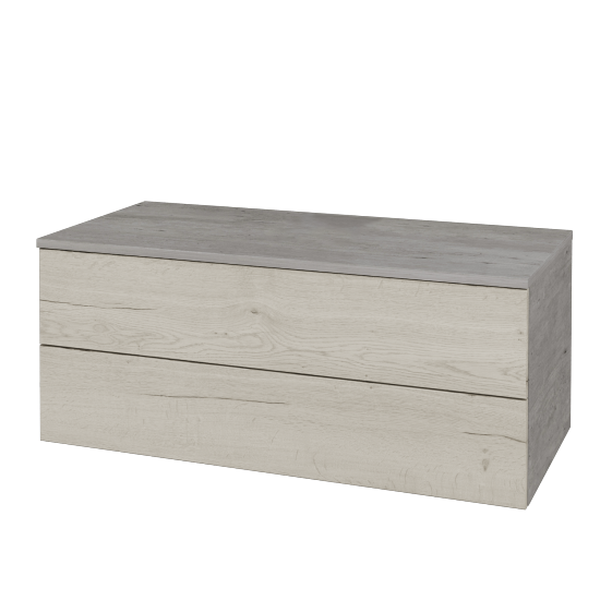 Waschtischunterschrank JOCKAM SZZ2 100 (ohne Waschtisch)  - D01 Beton - D28 Alberta - Nein