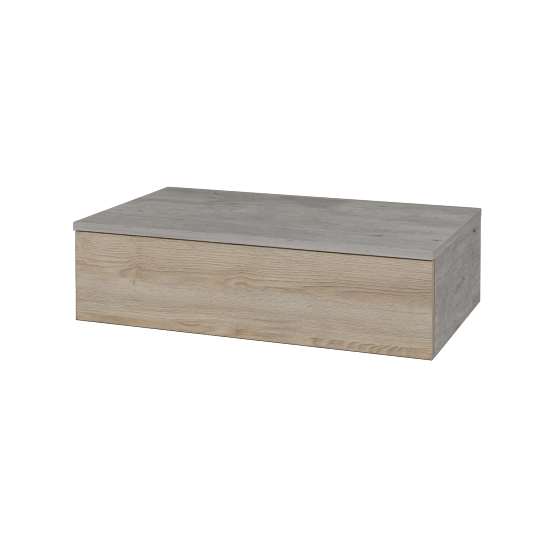 Waschtischunterschrank JOCKAM SZZ 80 (ohne Waschtisch)  - D01 Beton - D17 Eiche Colorado - Nein