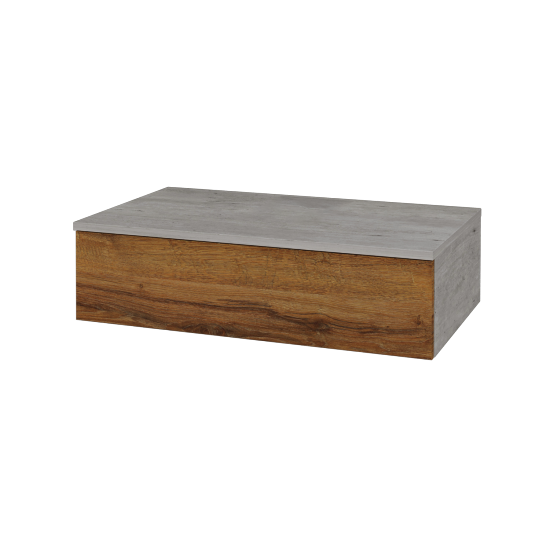 Waschtischunterschrank JOCKAM SZZ 80 (ohne Waschtisch)  - D01 Beton - D27 Cognac - Nein