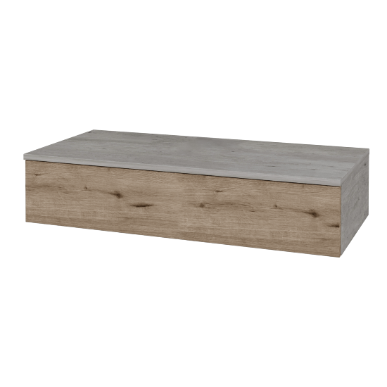 Waschtischunterschrank JOCKAM SZZ 100 (ohne Waschtisch)  - D01 Beton - D23 Herkules - Nein