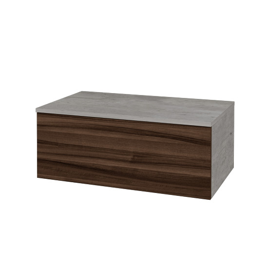 Waschtischunterschrank JOCKAM SZZ1 80 (ohne Waschtisch)  - D01 Beton - D06 Nussbaum - Nein