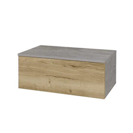 Waschtischunterschrank JOCKAM SZZ1 80 (ohne Waschtisch)  - D01 Beton - D26 Ontario - Nein