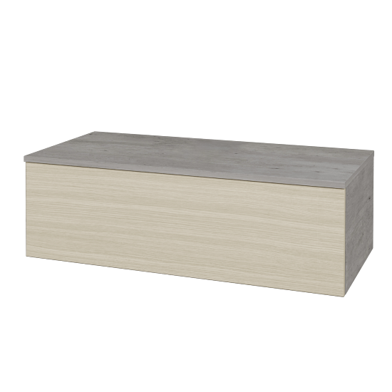 Waschtischunterschrank JOCKAM SZZ1 100 (ohne Waschtisch)  - D01 Beton - D04 Eiche - Nein