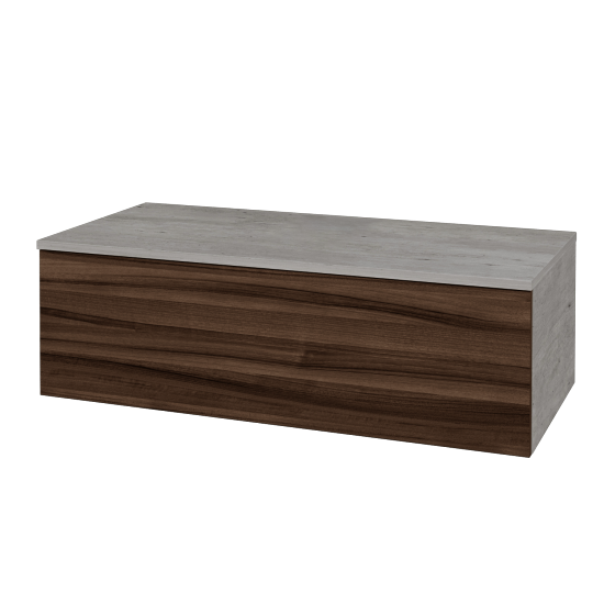 Waschtischunterschrank JOCKAM SZZ1 100 (ohne Waschtisch)  - D01 Beton - D06 Nussbaum - Nein