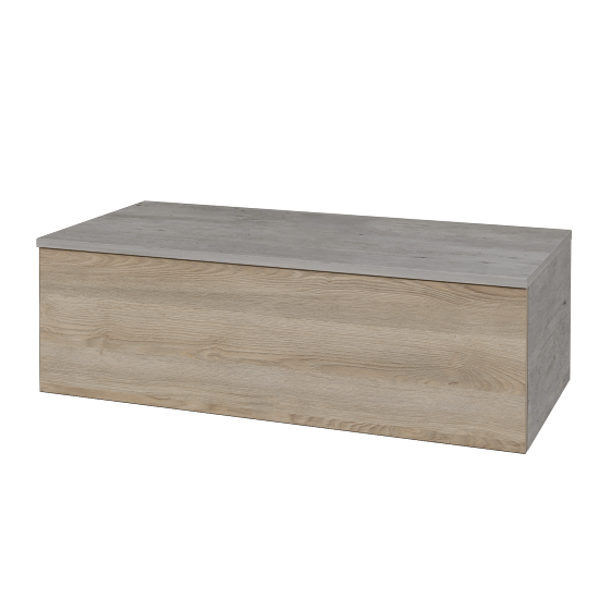 Waschtischunterschrank JOCKAM SZZ1 100 (ohne Waschtisch)  - D01 Beton - D17 Eiche Colorado - Nein